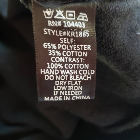 New J.O.A. Medium Ruffle Tie Sleeve Sweatshirt Black Pullover French Terry Top - Picture 6 of 6